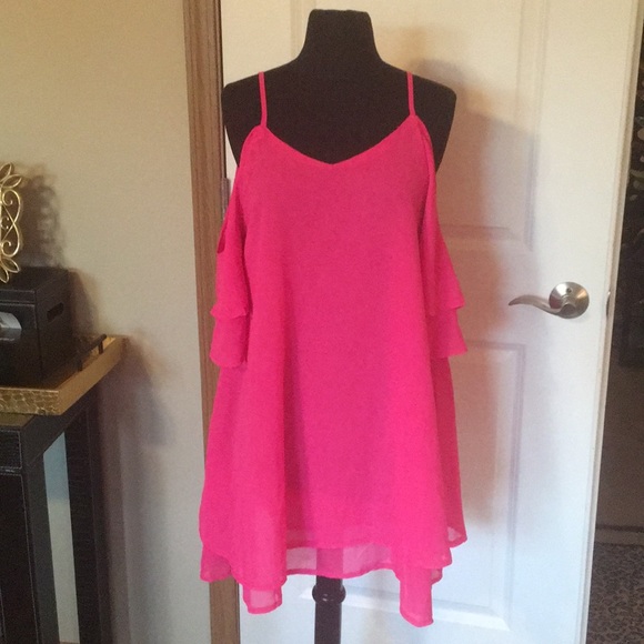 Hot Pink Short Dress On Hanger